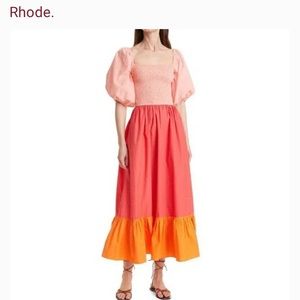 RHODE Sz SMedium Eloise Puff
Sleeve Tiered Dress
